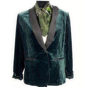 Gili Formal Party Jacket Womens 1 Button Dark Green Size 10 us